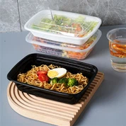 Qalin mevali plastik shaffof konveks qopqoqli tushlik qutisi